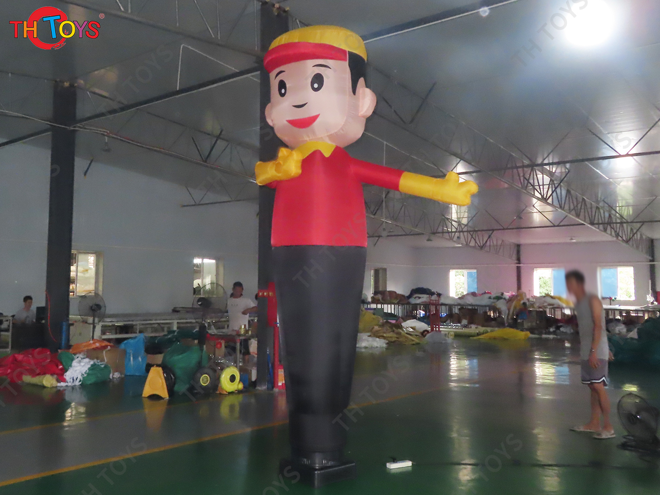 Personalized 3mH Inflatable Waving Air Dancer For Advertising Decoration / 10ft Tall Sky Dancer Balloon Toy