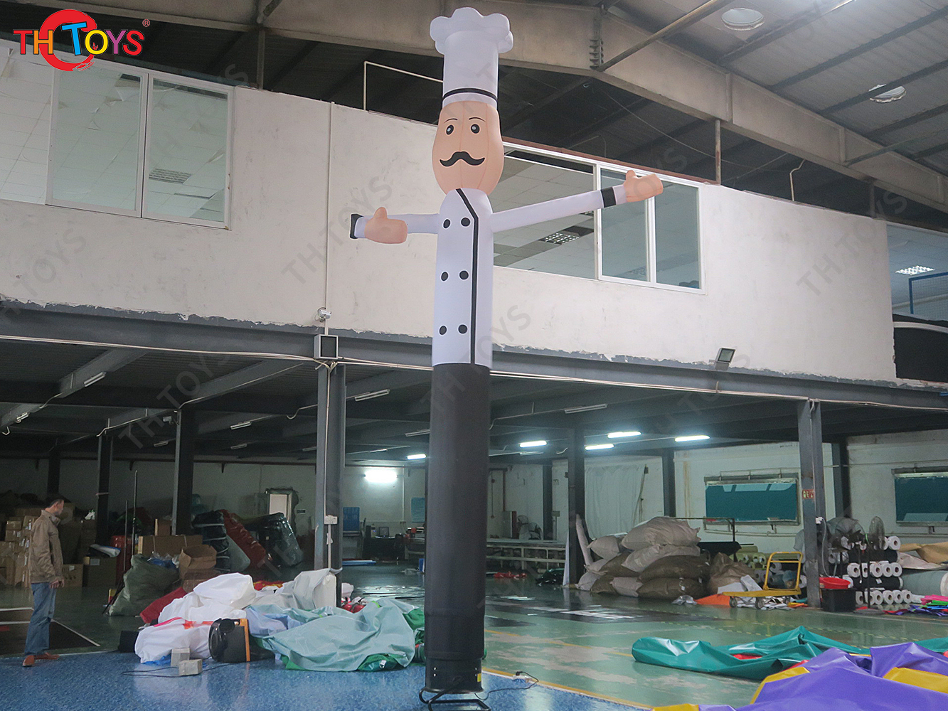 4m-6mH outdoor inflatable tube man cook,advertise inflatable sky dancer air dancer,inflatable advertising chef man