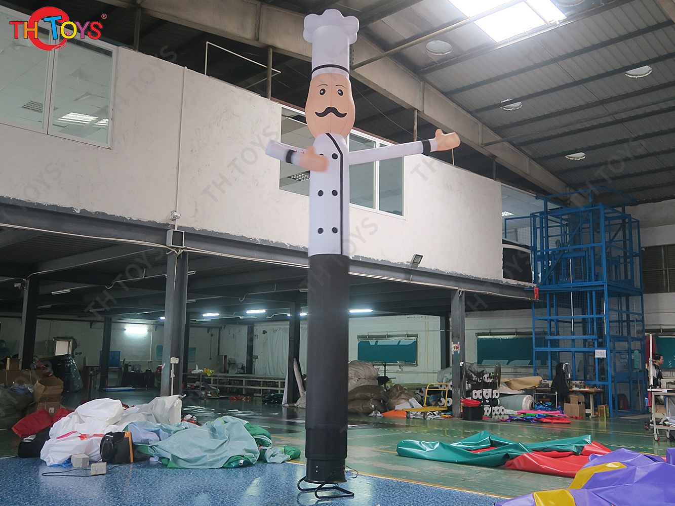 4m-6mH outdoor inflatable tube man cook,advertise inflatable sky dancer air dancer,inflatable advertising chef man