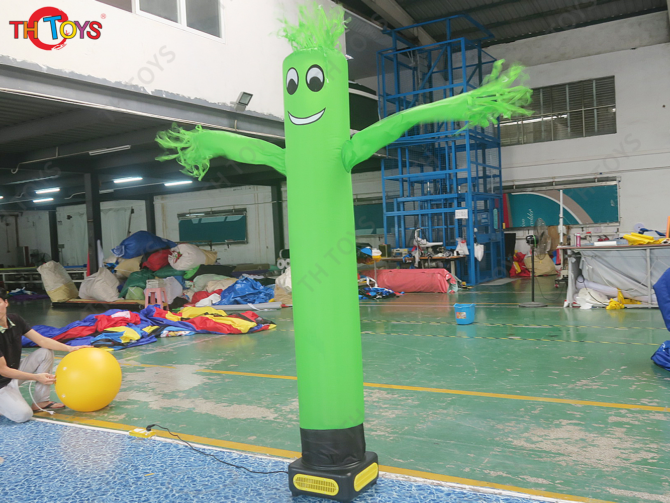 5mH Giant Giraffe Inflatable Sky Dancer Air Dancing Animals Replica with Blower