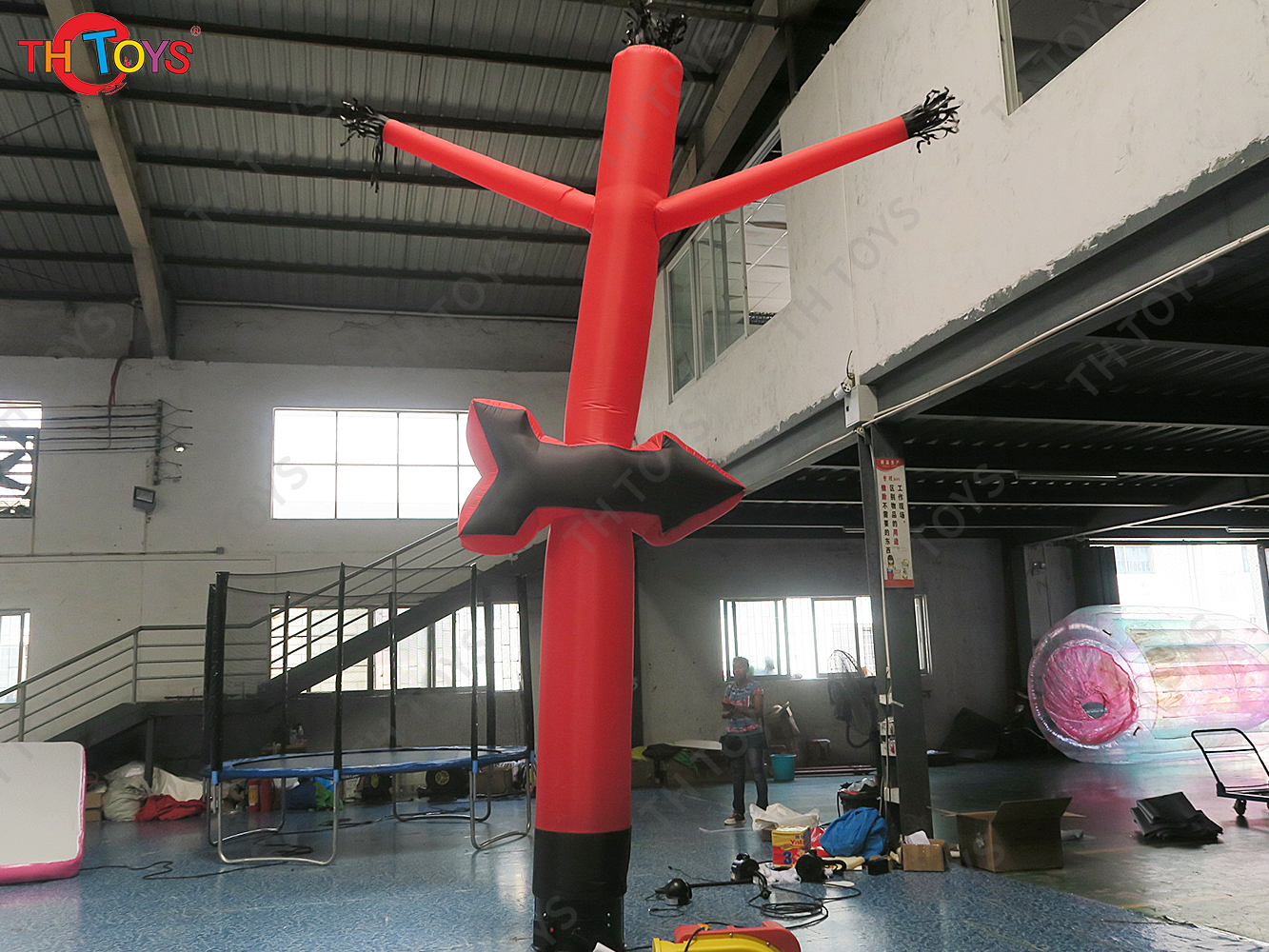 5m/17ft high car wash inflatable dance man/outdoor sky dancer for advertisement