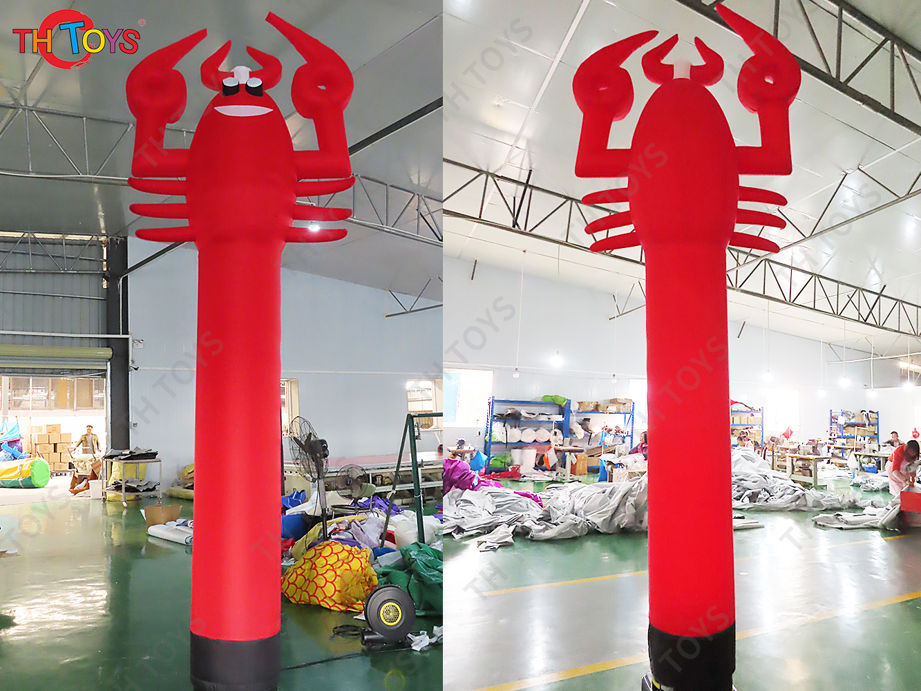 5mH Giant Giraffe Inflatable Sky Dancer Air Dancing Animals Replica with Blower