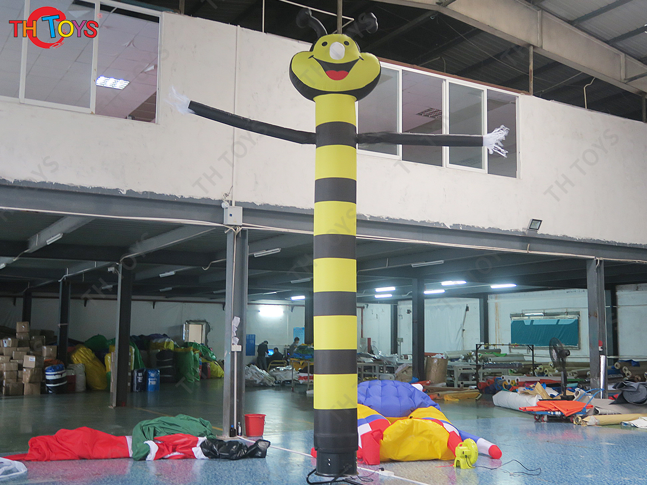 5mH Giant Giraffe Inflatable Sky Dancer Air Dancing Animals Replica with Blower