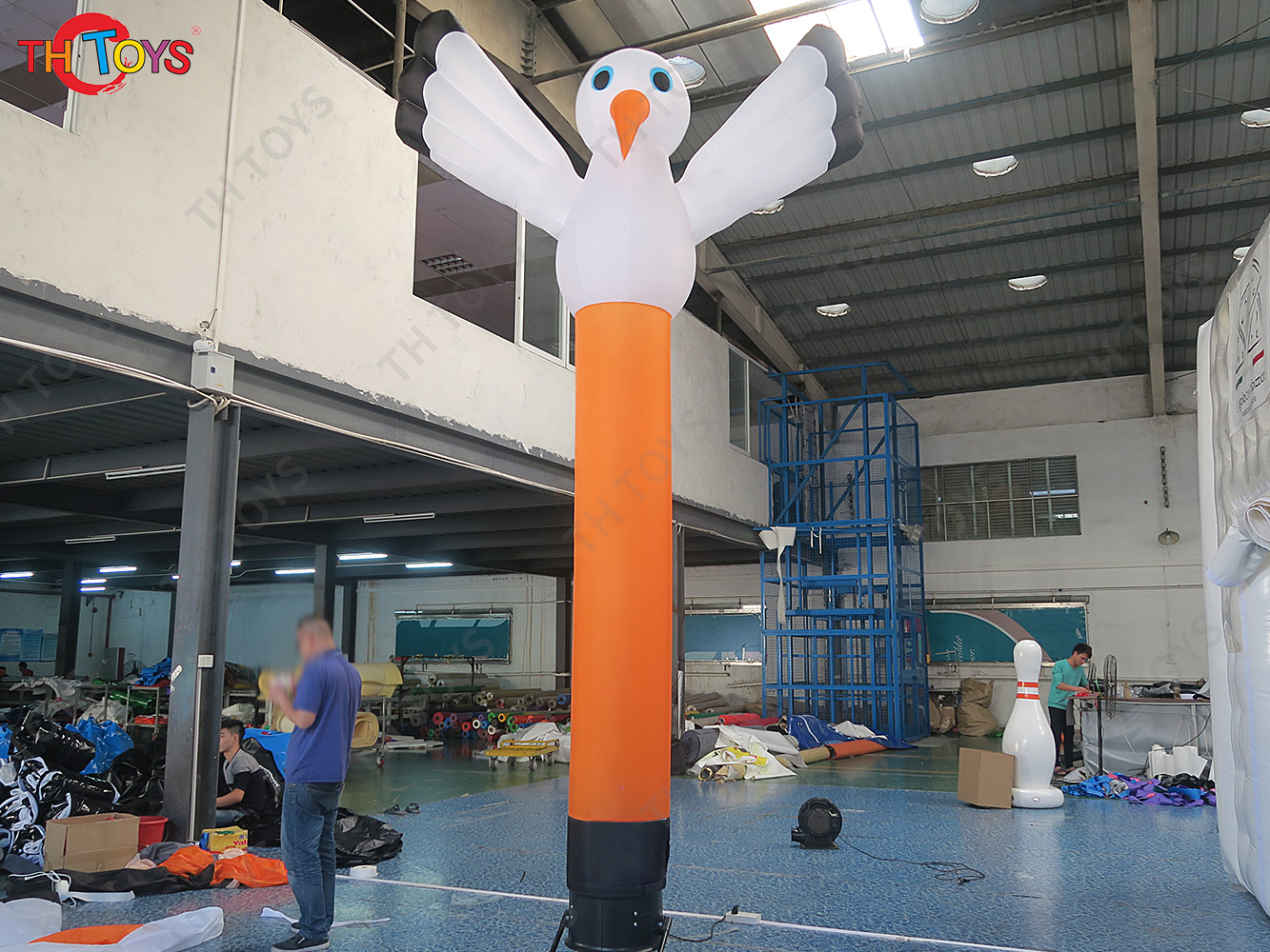 5mH Giant Giraffe Inflatable Sky Dancer Air Dancing Animals Replica with Blower