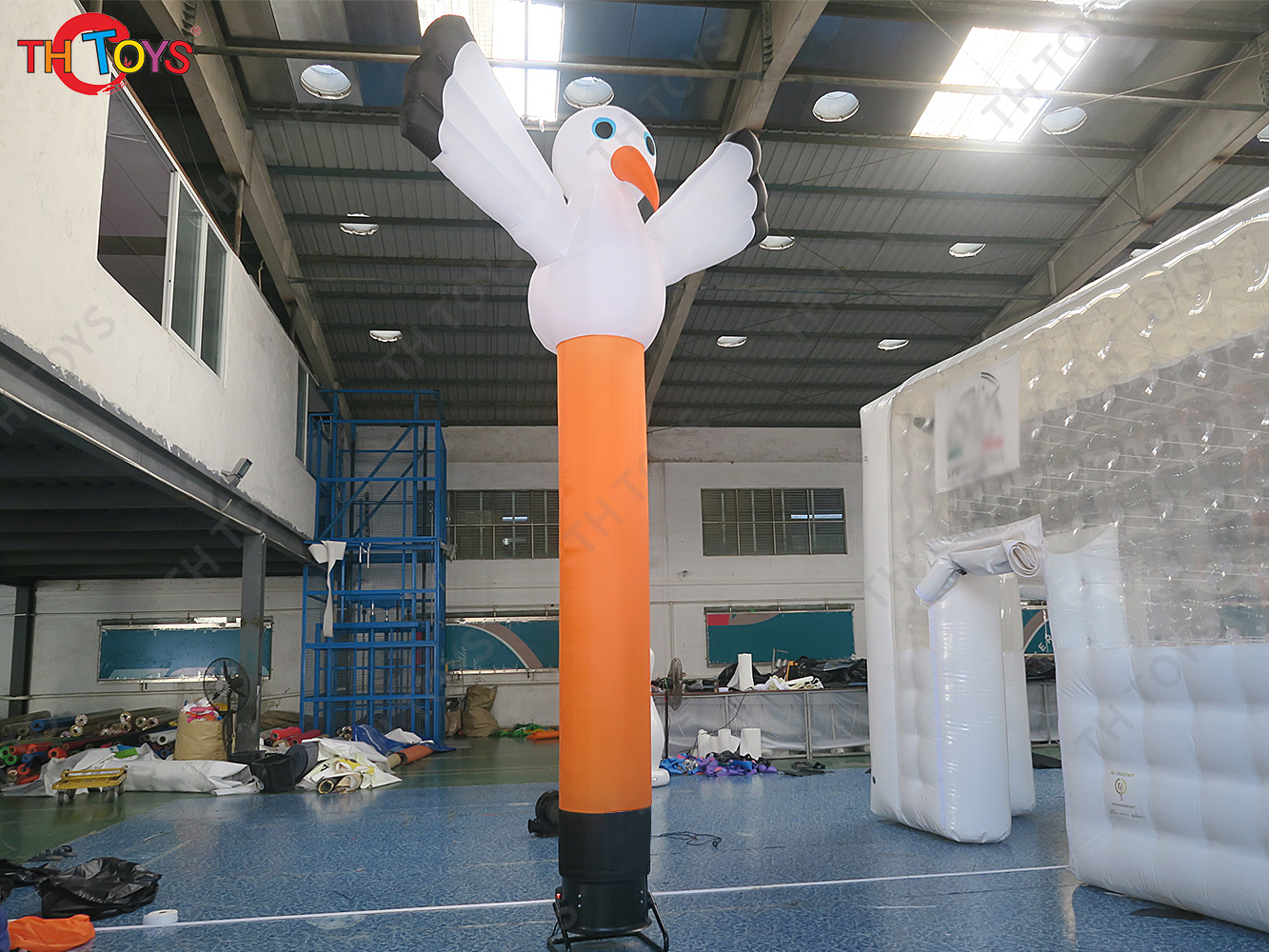 5mH Giant Giraffe Inflatable Sky Dancer Air Dancing Animals Replica with Blower