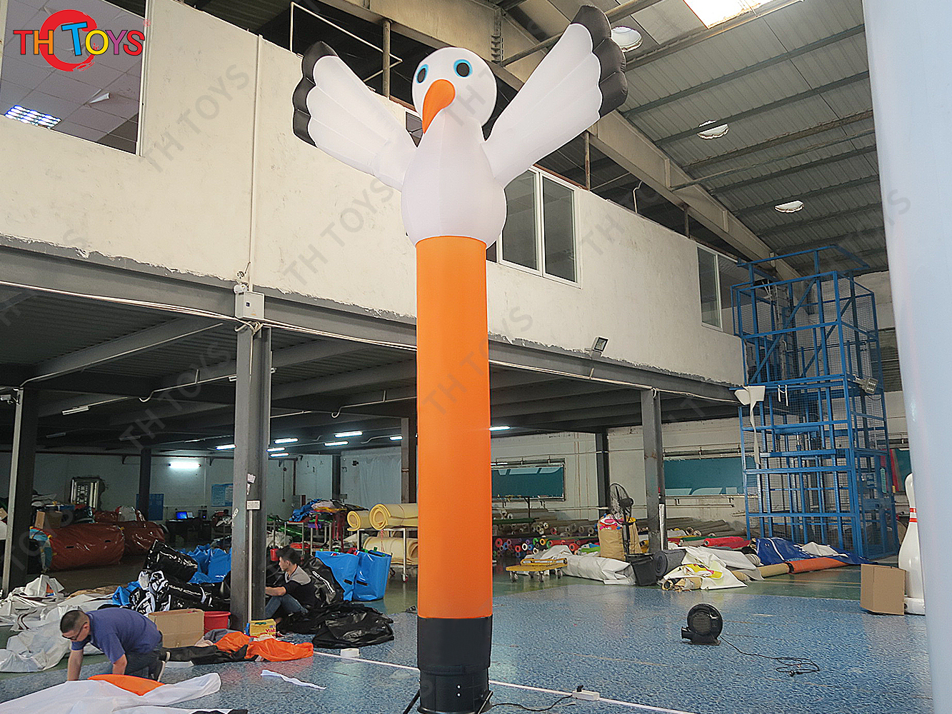 5mH Giant Giraffe Inflatable Sky Dancer Air Dancing Animals Replica with Blower