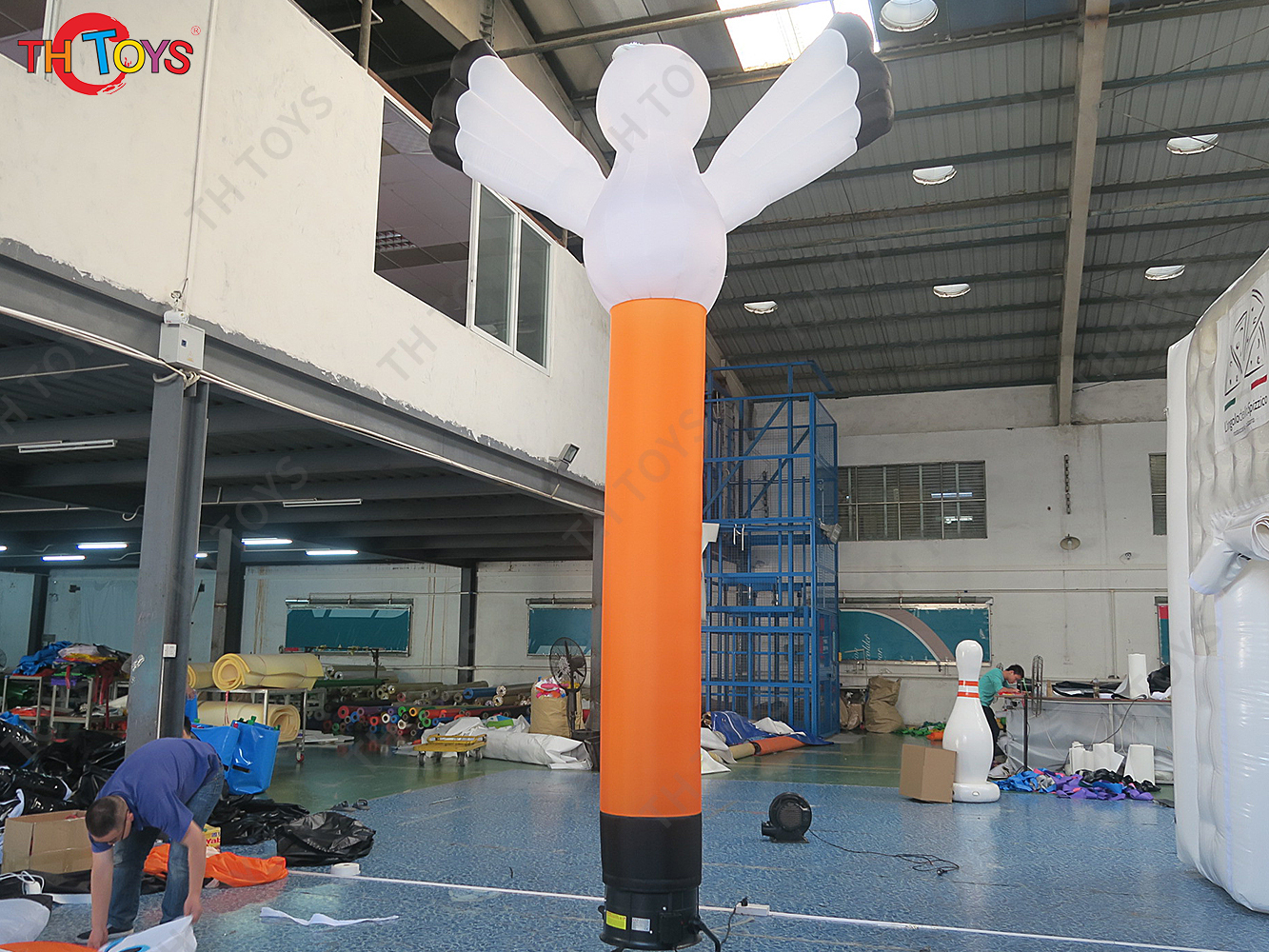 5mH Giant Giraffe Inflatable Sky Dancer Air Dancing Animals Replica with Blower