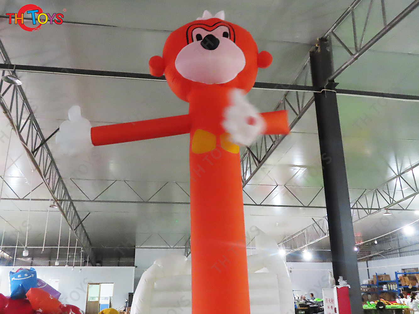 5mH Giant Giraffe Inflatable Sky Dancer Air Dancing Animals Replica with Blower