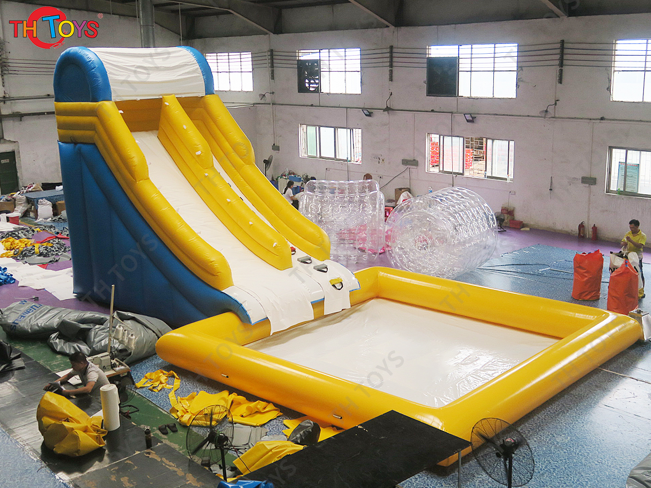 6X3M Commercial Grade Rental Inflatable Slide With Pool Summer Water Sports Game For Kids In Backyard