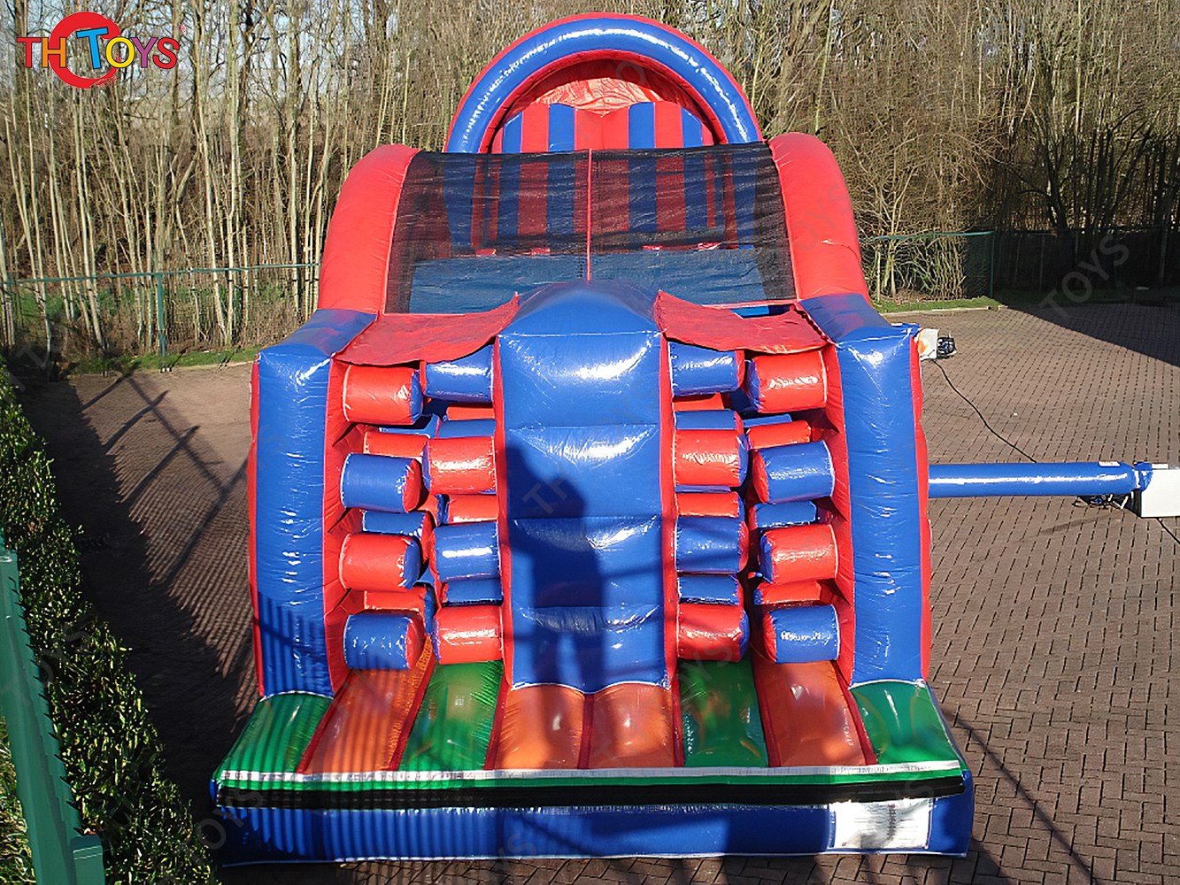 25m Outdoor Team Work Game Interactive Challenge Course Inflatable Obstacle Course Sports Games