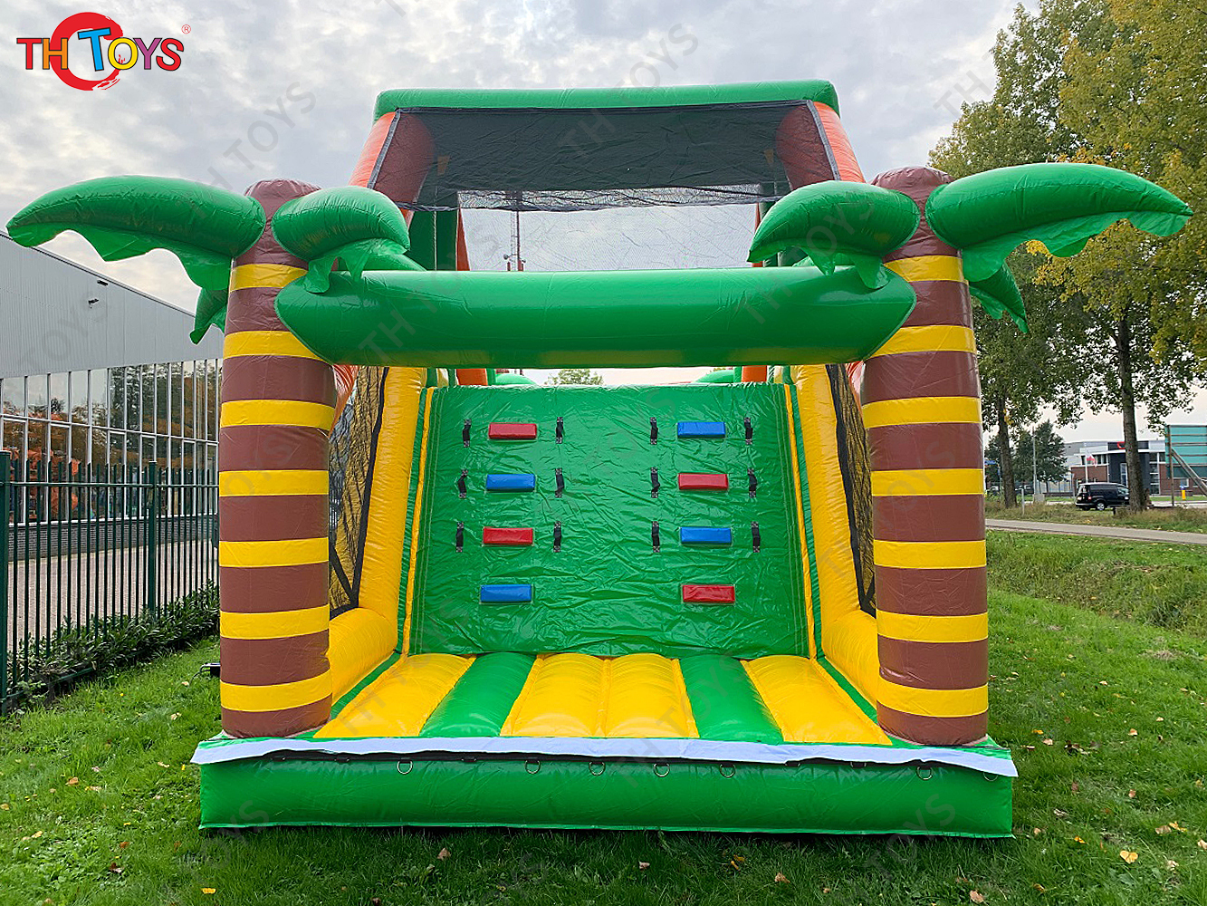 25m Outdoor Team Work Game Interactive Challenge Course Inflatable Obstacle Course Sports Games