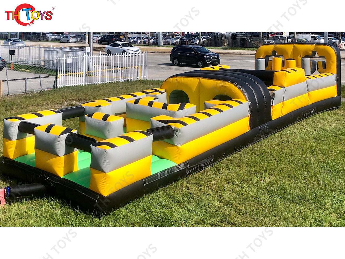 10x3x2.5mh Kids Outdoor or Indoor Running Bounce House Crossover Inflatable Obstacle Course