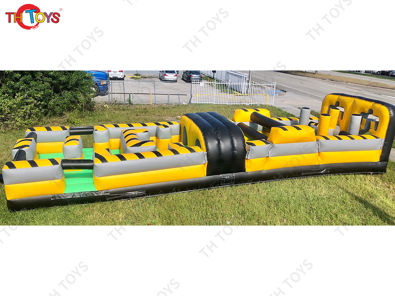 10x3x2.5mh Kids Outdoor or Indoor Running Bounce House Crossover Inflatable Obstacle Course