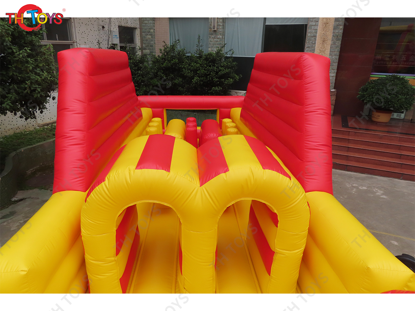 36m long giant Inflatable Obstacle Course, outdoor kids adults training camp games bouncy slides