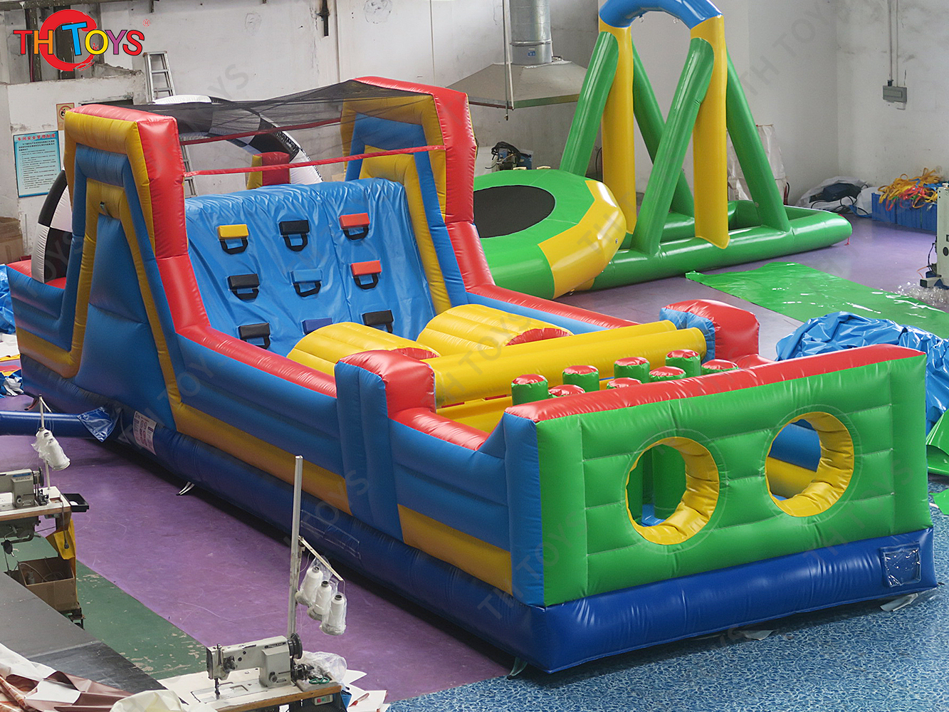 10x3x3.5mh Inflatable Obstacle Course, Adult Inflatable Obstacle Course, Commercial Inflatable Barrier Game
