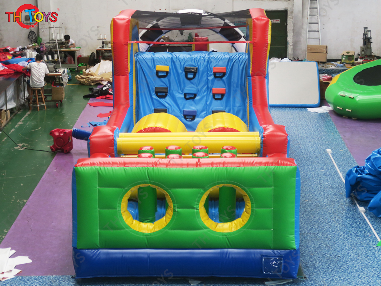 10x3x3.5mh Inflatable Obstacle Course, Adult Inflatable Obstacle Course, Commercial Inflatable Barrier Game
