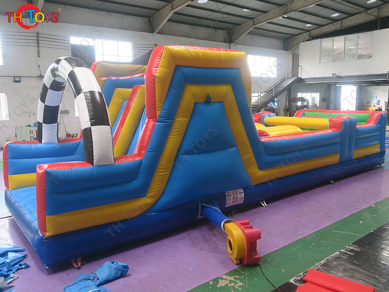 10x3x3.5mh Inflatable Obstacle Course, Adult Inflatable Obstacle Course, Commercial Inflatable Barrier Game