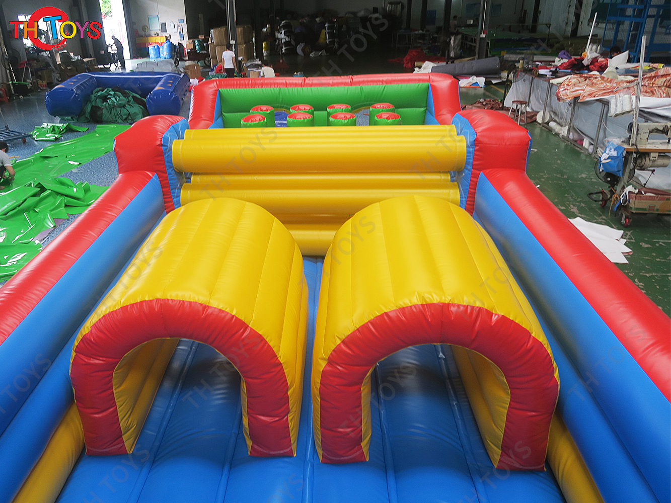 10x3x3.5mh Inflatable Obstacle Course, Adult Inflatable Obstacle Course, Commercial Inflatable Barrier Game