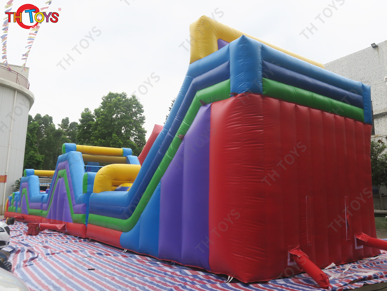 25x4.5m giant ultimate Challenge inflatable obstacle game/ obstacle course for team work building