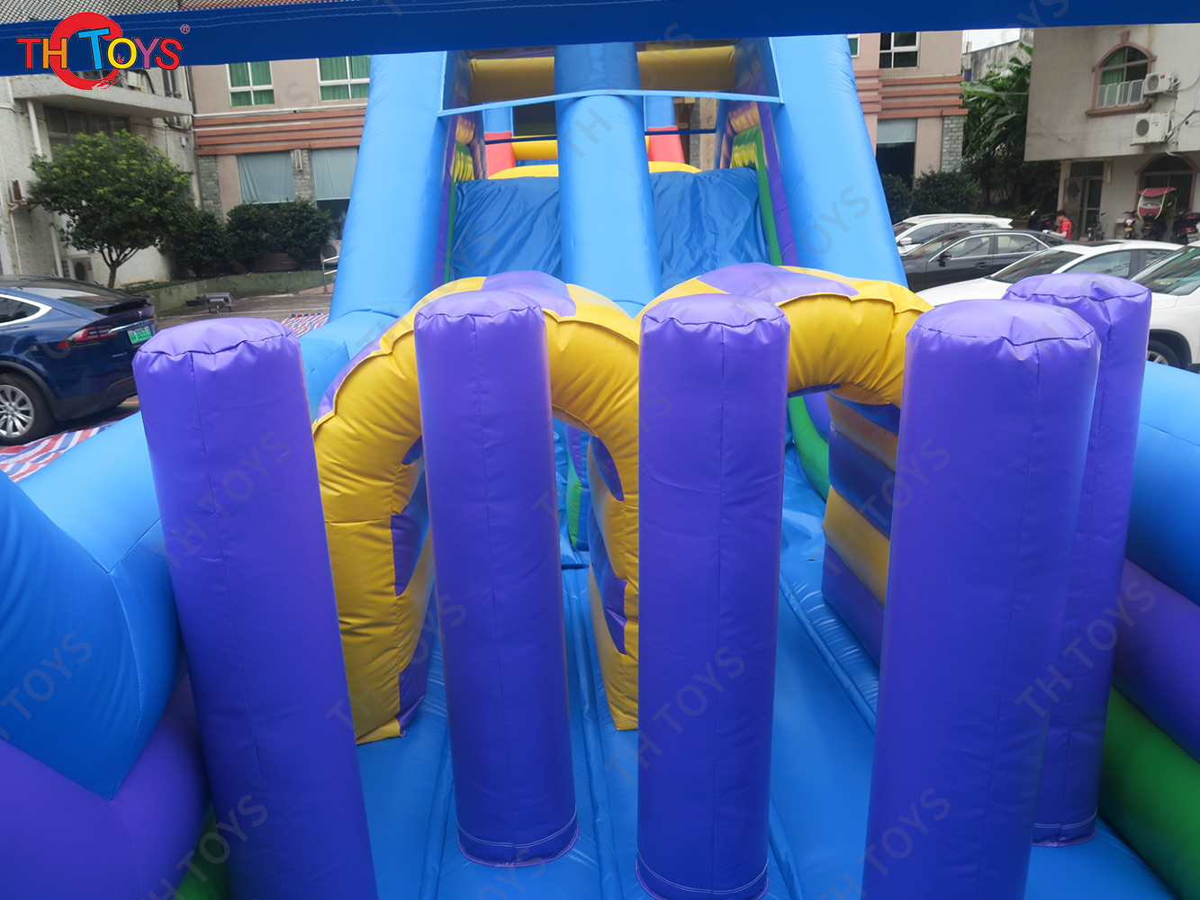 25x4.5m giant ultimate Challenge inflatable obstacle game/ obstacle course for team work building