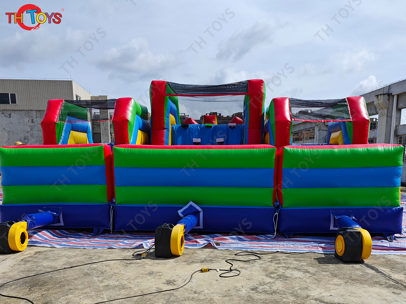 Commercial Inflatable Obstacle Course,Extreme Run Inflatable Bouncer Slide Sport Game Arena