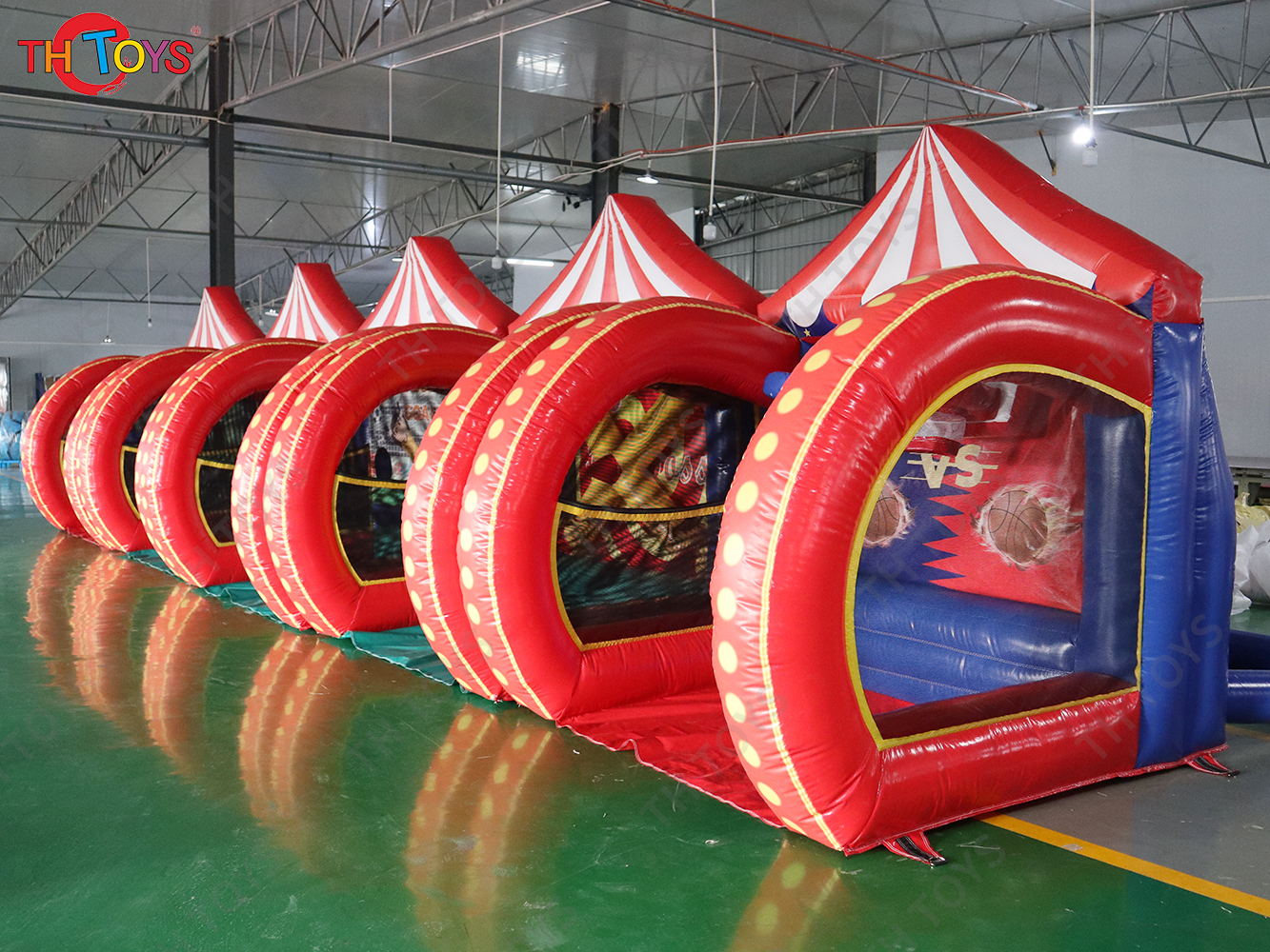 Newest 5 in 1 Inflatable Carnival Bundle Games For Kids And Adults