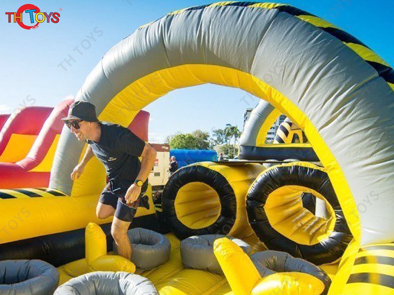 popular team work game inflatable obstacle course,giant commercial inflatable obstacle course rush race