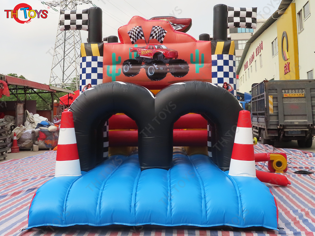 15x3m team work game inflatable obstacle course,giant commercial inflatable obstacle course rush race game bouncy slide