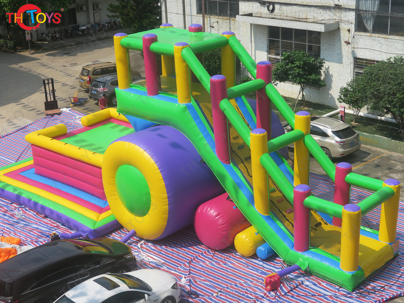 Crazy extreme sport inflatable stunt jump airbag free fall landing air mattress sport games