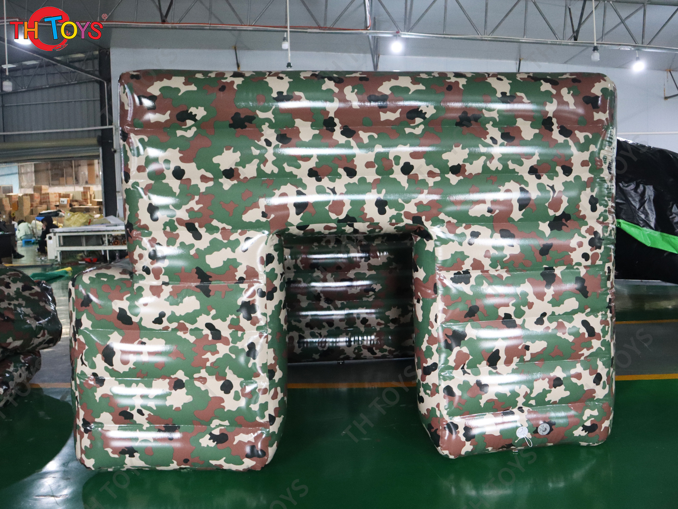 2.5x2x1.8mH Inflatable Paintball Obstacles Outdoor CS Props Fortress Bunkers Inflatable Wall Camouflage Barrier for CS Sport Games