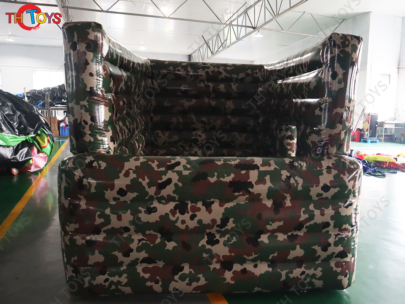 2.5x2x1.8mH Inflatable Paintball Obstacles Outdoor CS Props Fortress Bunkers Inflatable Wall Camouflage Barrier for CS Sport Games
