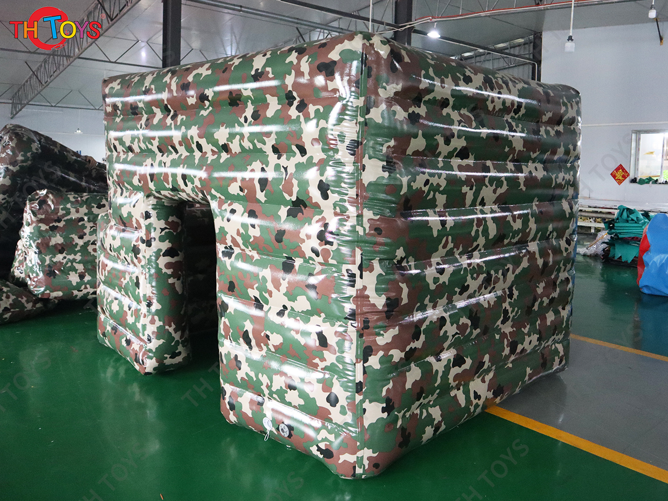 2.5x2x1.8mH Inflatable Paintball Obstacles Outdoor CS Props Fortress Bunkers Inflatable Wall Camouflage Barrier for CS Sport Games