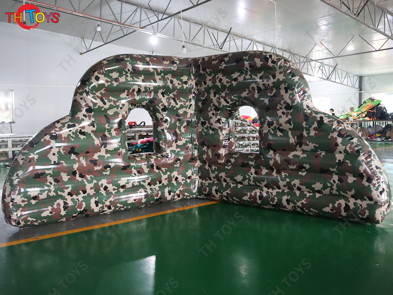 2.5x2.5x1.8mH Inflatable Paintball Obstacles Outdoor CS Props Fortress Bunkers Inflatable Wall Camouflage Barrier for CS Sport Games
