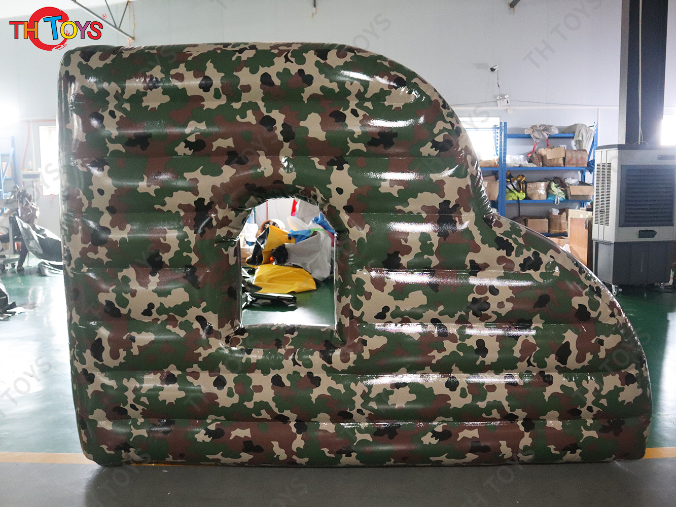 2.5x2.5x1.8mH Inflatable Paintball Obstacles Outdoor CS Props Fortress Bunkers Inflatable Wall Camouflage Barrier for CS Sport Games