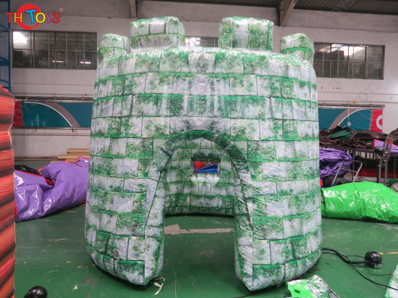 2m dia 1.8mH Inflatable Paintball Obstacles Outdoor CS Props Fortress Bunkers Inflatable Wall Camouflage Barrier for CS Sport Games