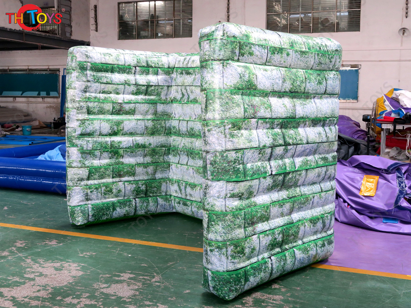 2x1.5x1.8mH Inflatable Paintball Obstacles Outdoor CS Props Fortress Bunkers Inflatable Wall Camouflage Barrier for CS Sport Games