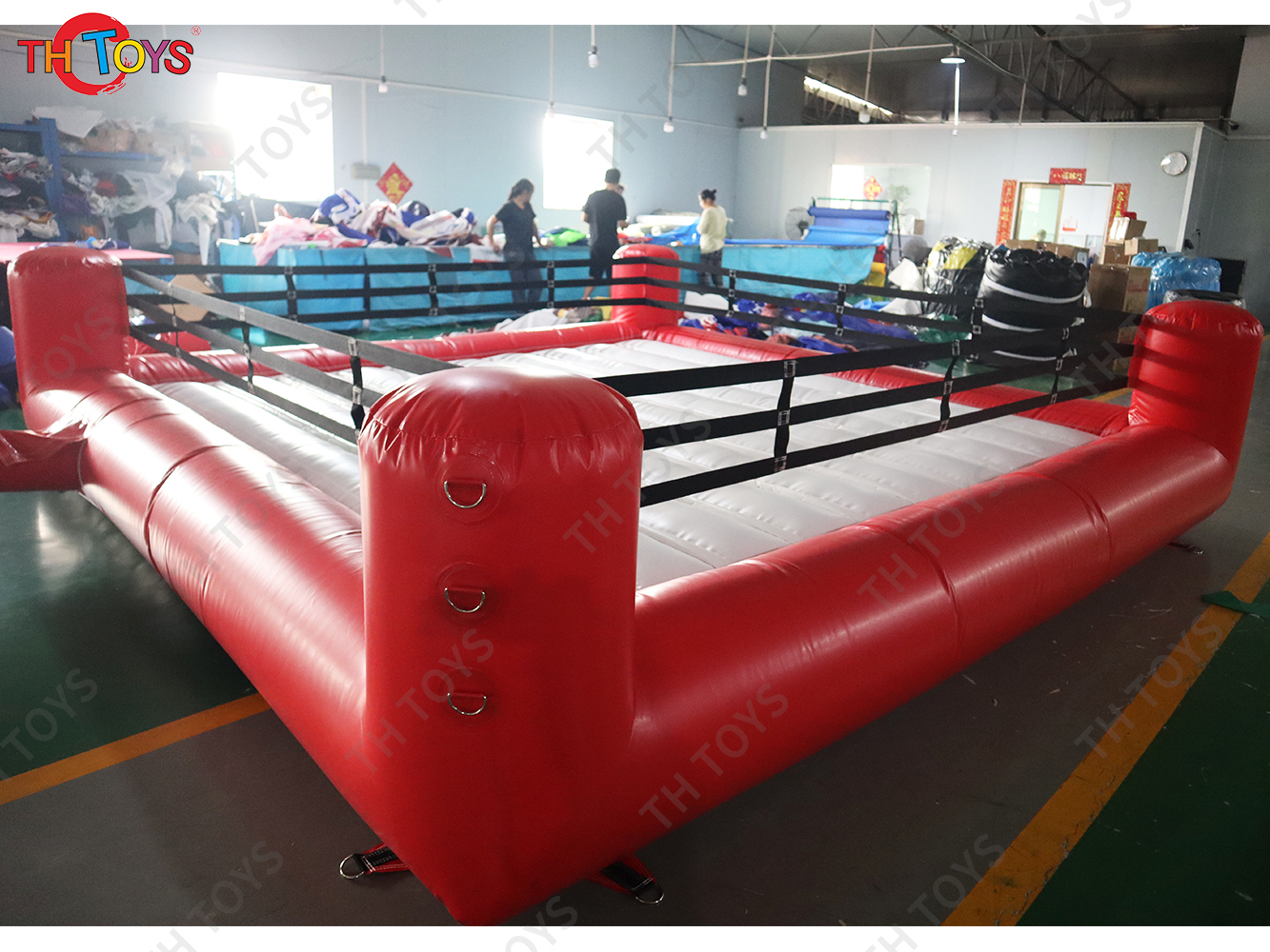 4x4m Pvc Tarpaulin Inflatable Boxing Ring Human Jousting Sport Game Arena with Blower