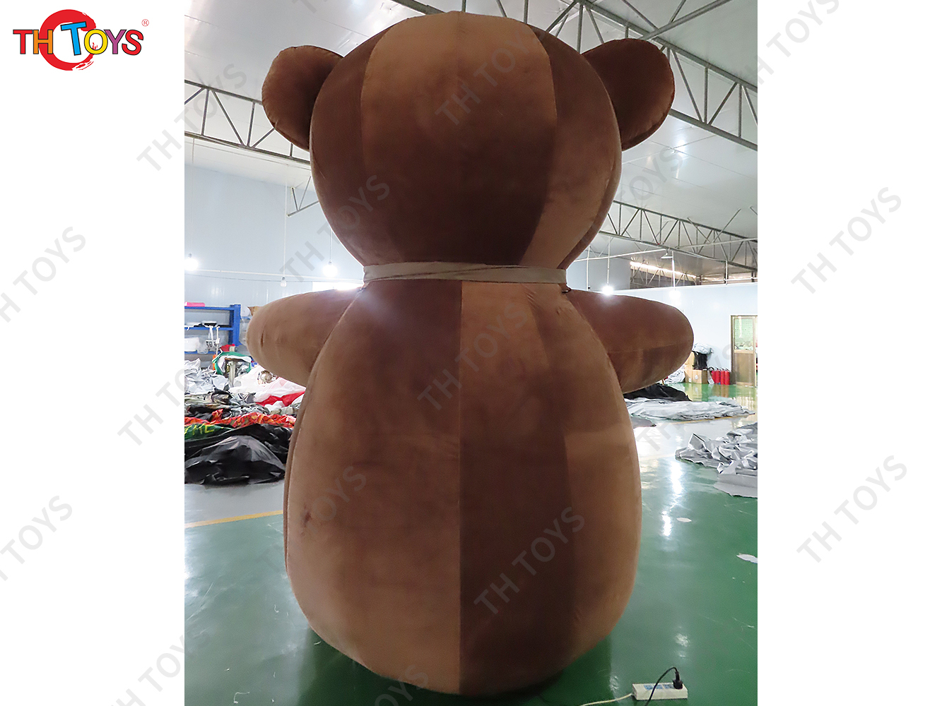 Giant Inflatable Plush Doll Brown Bear Inflatable Fur Toys Merry Christmas Decoration Home Party Ornament New Year Gift