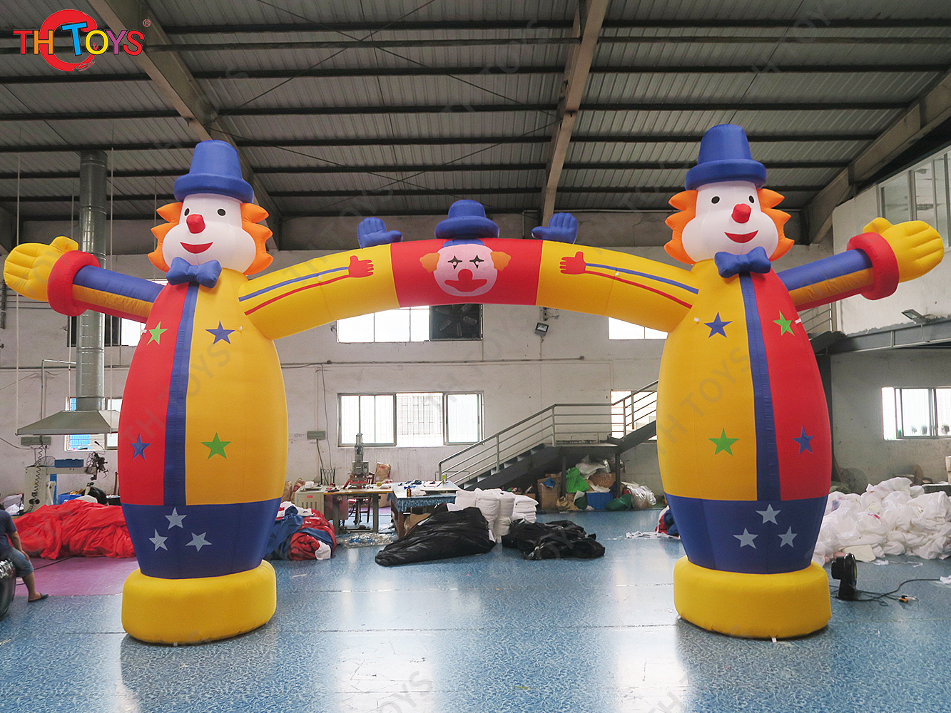 airblown 7mx5m giant inflatable clown arch entrance arch circus arch