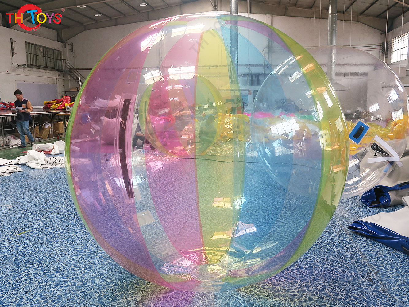 2pcs Per Lot 2m Dia Inflatable Water Walking Ball Colorful Human Water Roller Balls for Sale