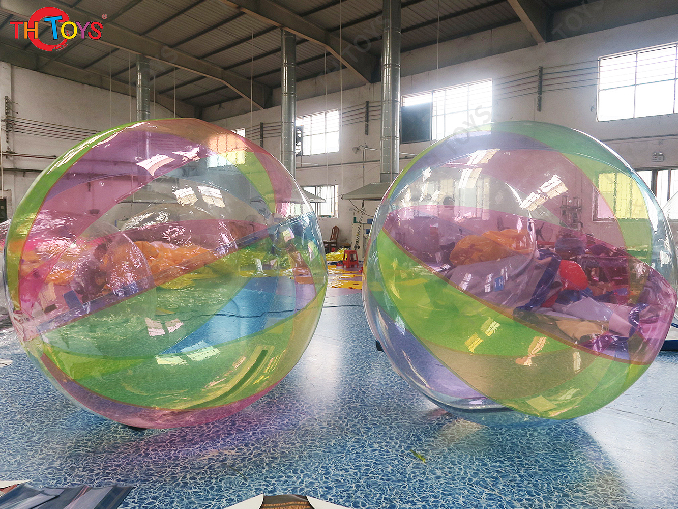 2pcs Per Lot 2m Dia Inflatable Water Walking Ball Colorful Human Water Roller Balls for Sale