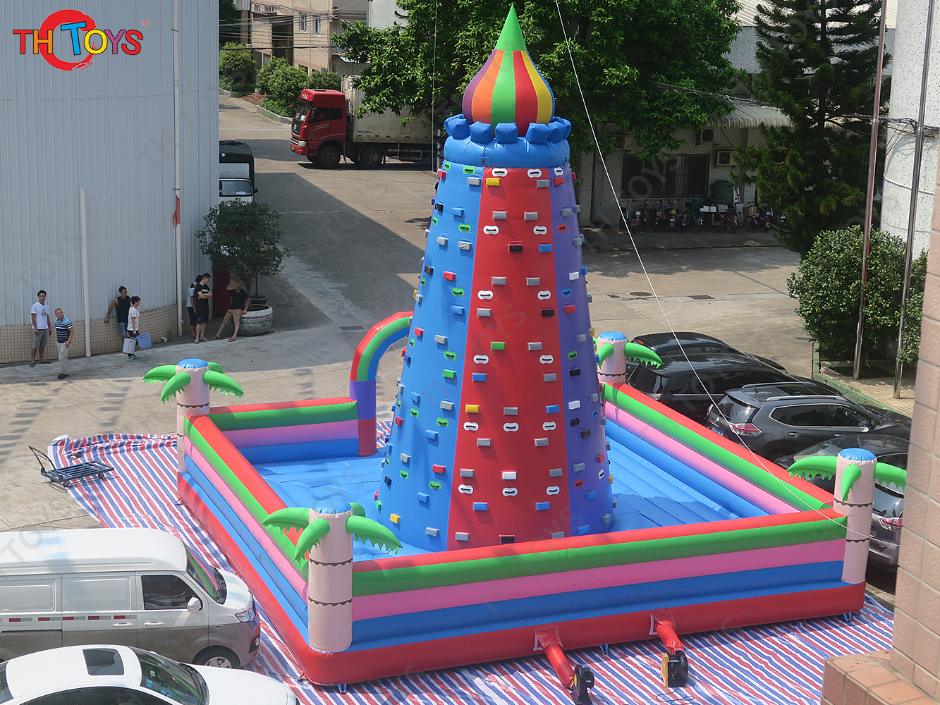10m high giant inflatable Mountain Climb tower Giant Inflatable Rock Climbing Wall For Adult Or Children