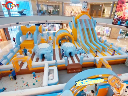 12x12m Commercial Outdoor Indoor AirPark Inflatable Bouncy Playground Obstacle Course Jumping Castle