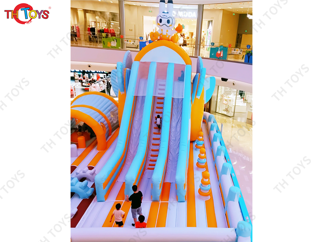 12x12m Commercial Outdoor Indoor AirPark Inflatable Bouncy Playground Obstacle Course Jumping Castle