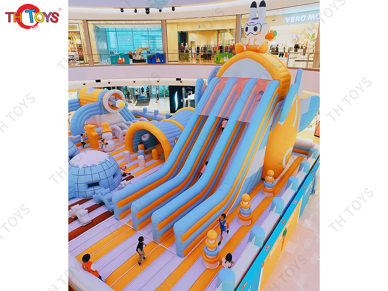 12x12m Commercial Outdoor Indoor AirPark Inflatable Bouncy Playground Obstacle Course Jumping Castle