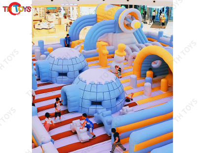 12x12m Commercial Outdoor Indoor AirPark Inflatable Bouncy Playground Obstacle Course Jumping Castle