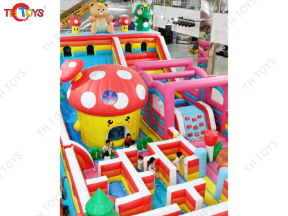 12x8m Commercial Outdoor Indoor AirPark Inflatable Bouncy Playground Obstacle Course Jumping Castle