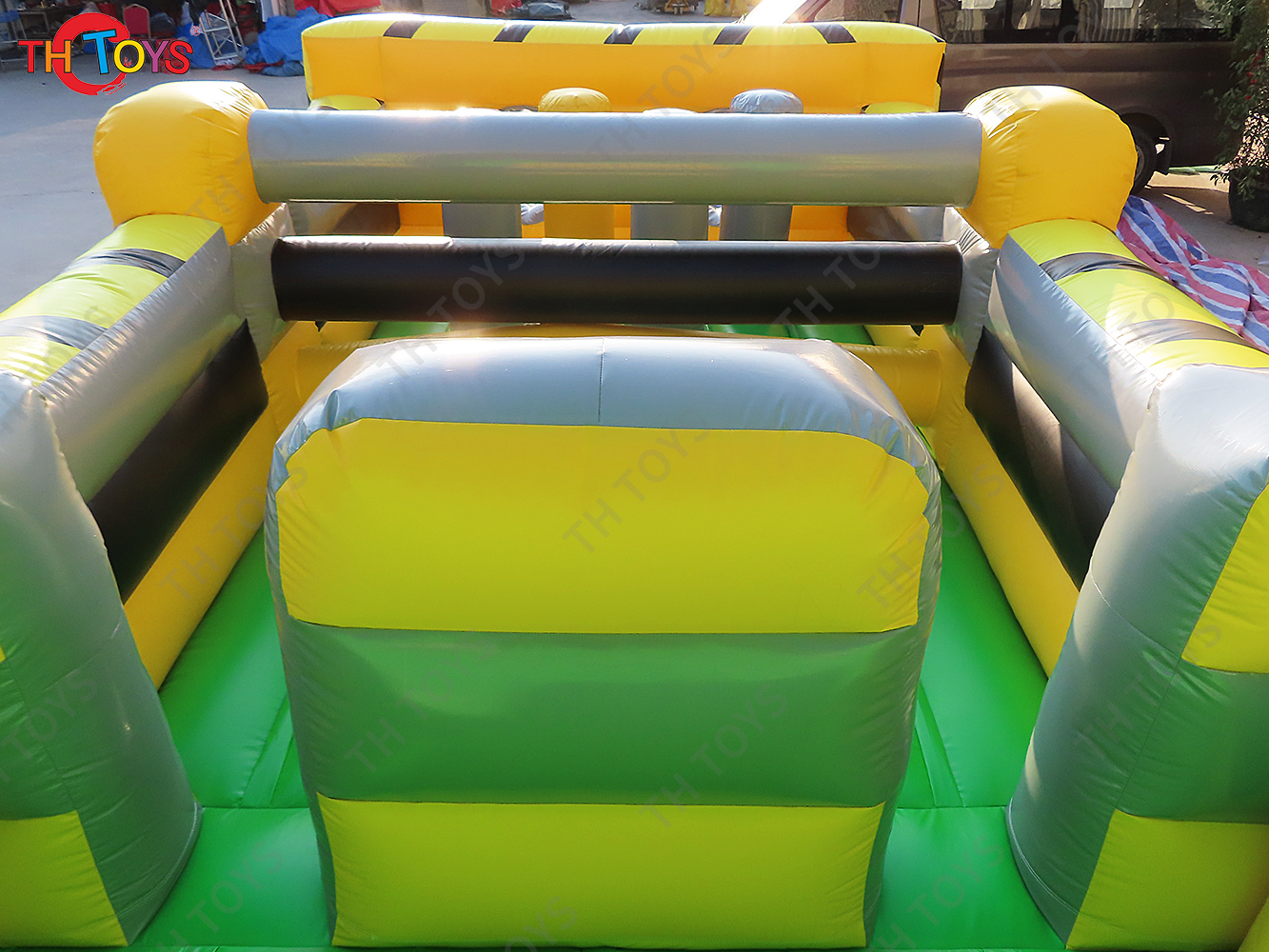 15x3x4m Commercial Grade Inflatable Obstacle Course Climb with Slide and Air Blower