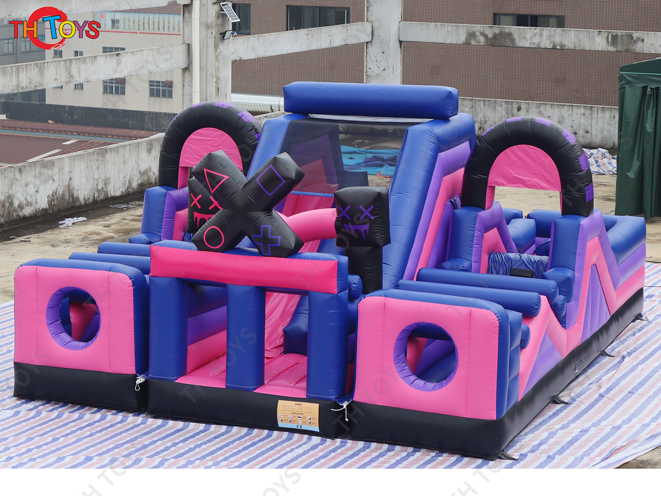 Outdoor Giant Boot camp Adult Kids Sports Game commercial Inflatable Obstacle Course, 8x6m new bouncer slide games
