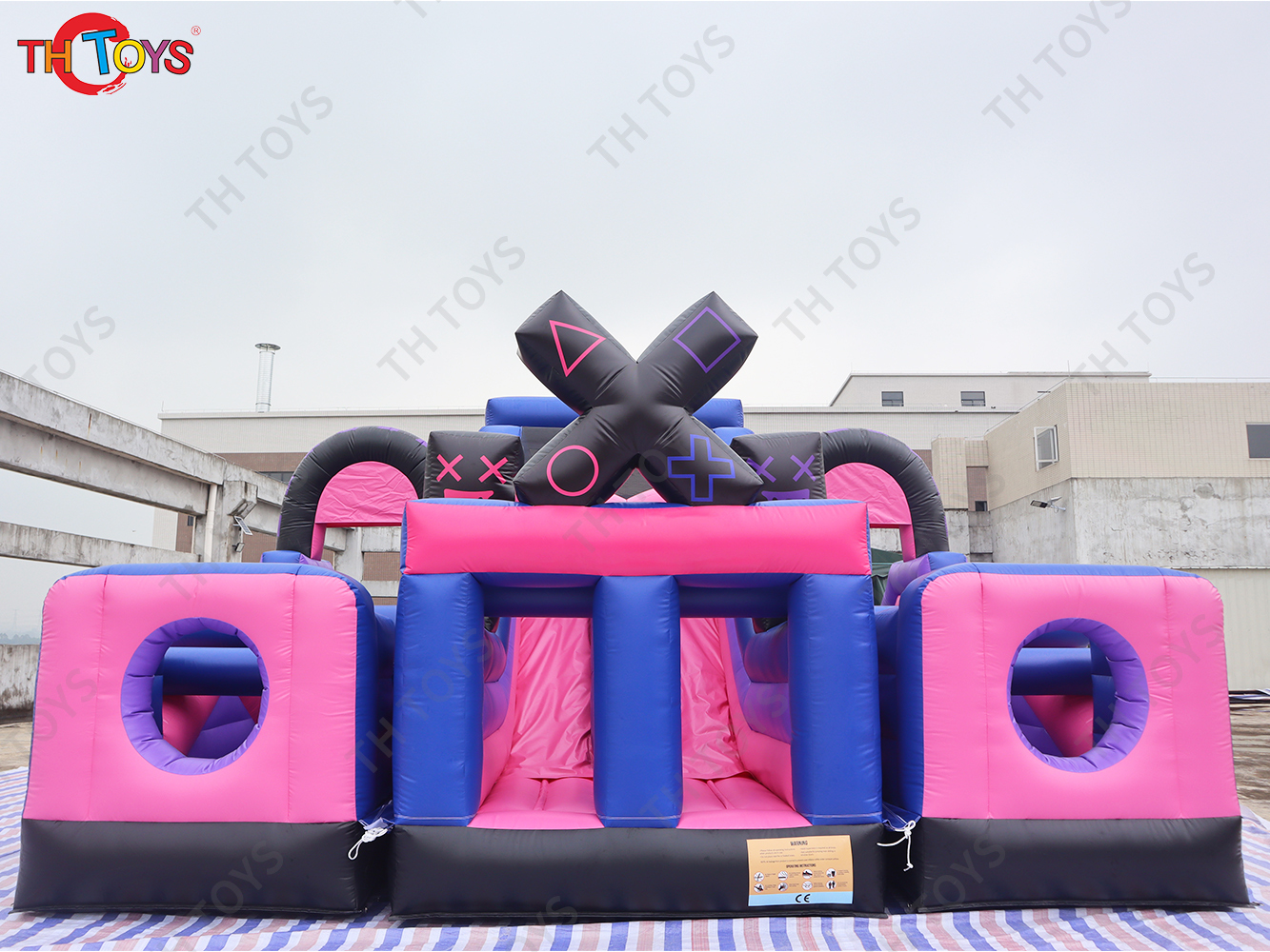 Outdoor Giant Boot camp Adult Kids Sports Game commercial Inflatable Obstacle Course, 8x6m new bouncer slide games